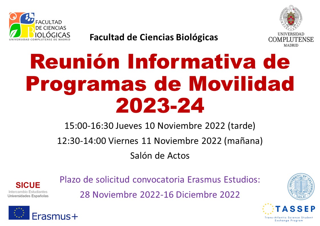 Reunión Informativa Programas de Movilidad 2023-24